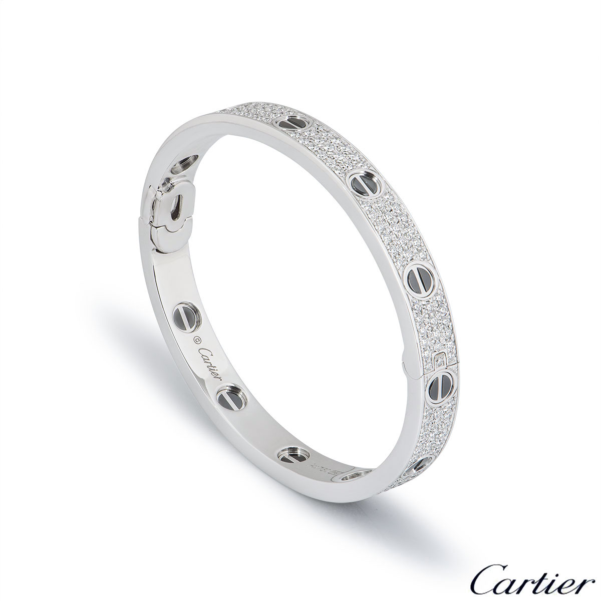 Cartier 'Love' White Gold Diamond Bracelet – CIRCA